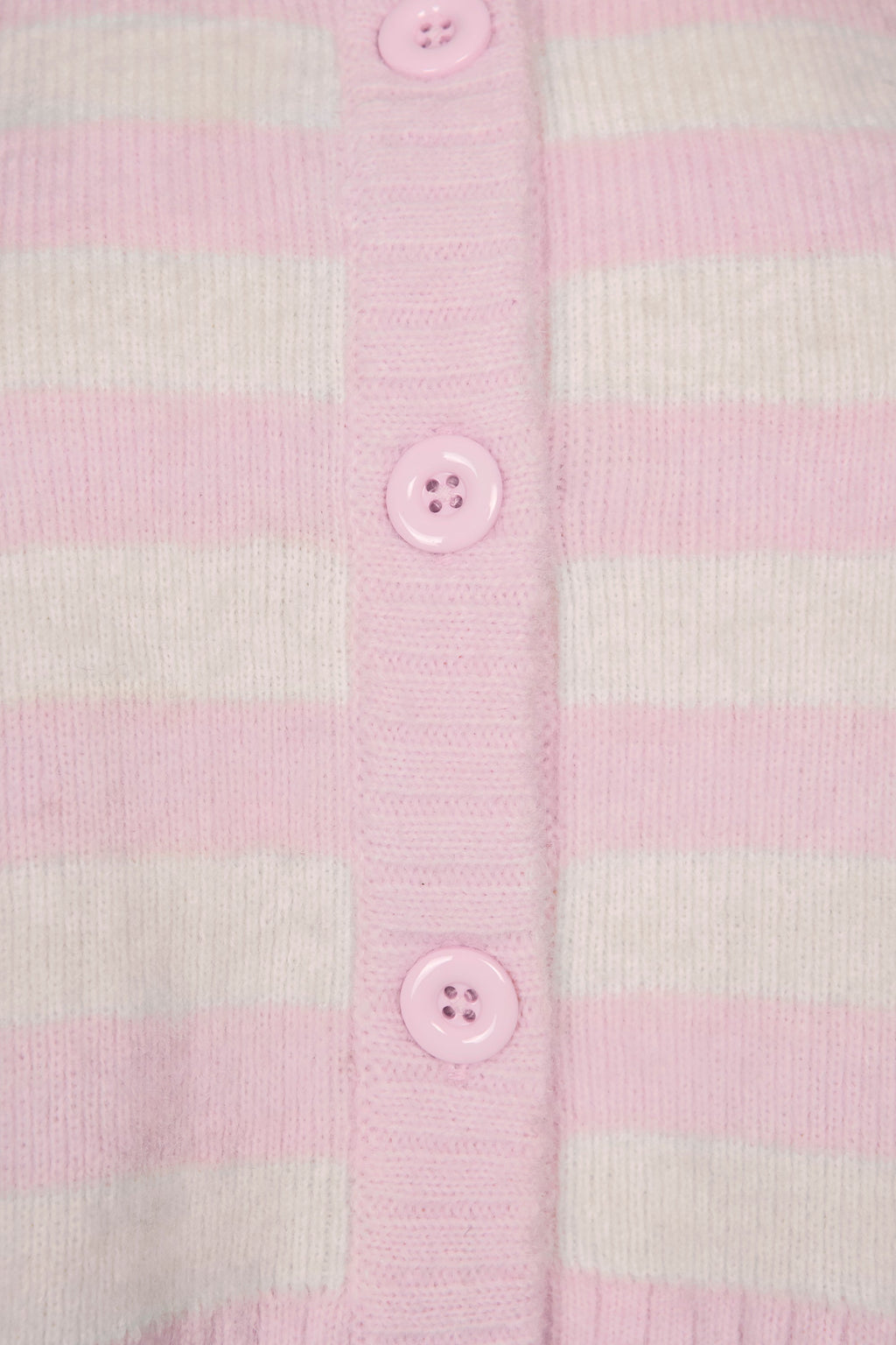Soft Knit Stripe Cropped Cardigan in Pink Stripe