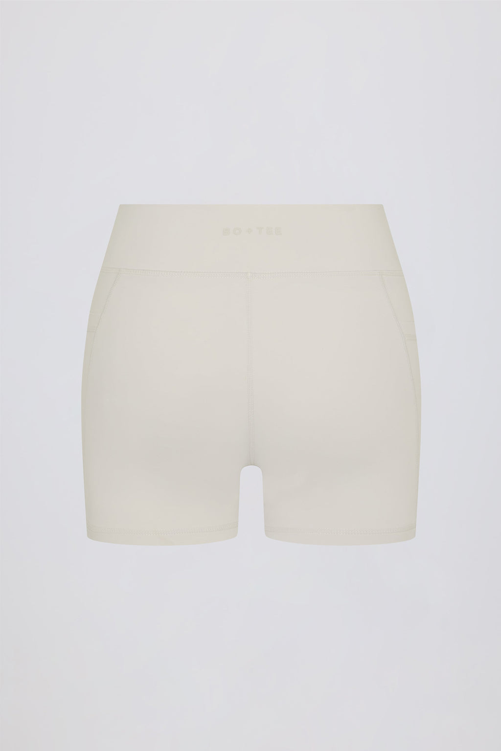 Soft Active Pocket V-Waist Mini Shorts in Oat