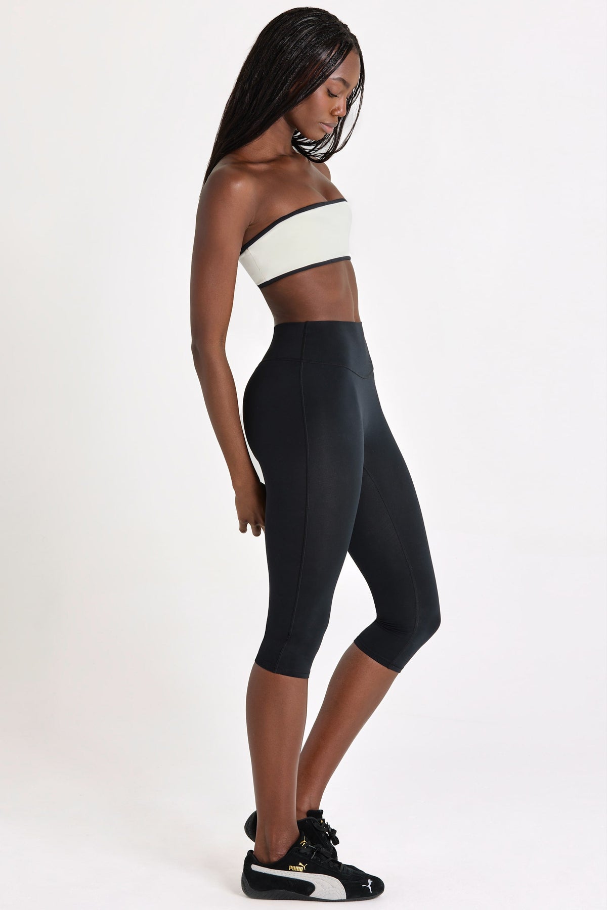 Soft Active Capri Leggings in Black
