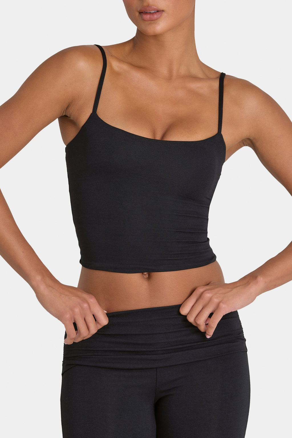 ButterCloud™ Crop Tank Top in Black