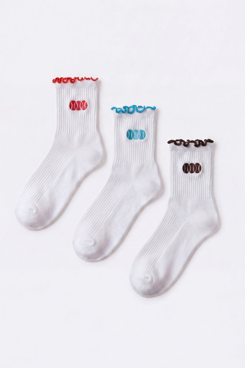 3-Pack Socks Bundle in White Multi