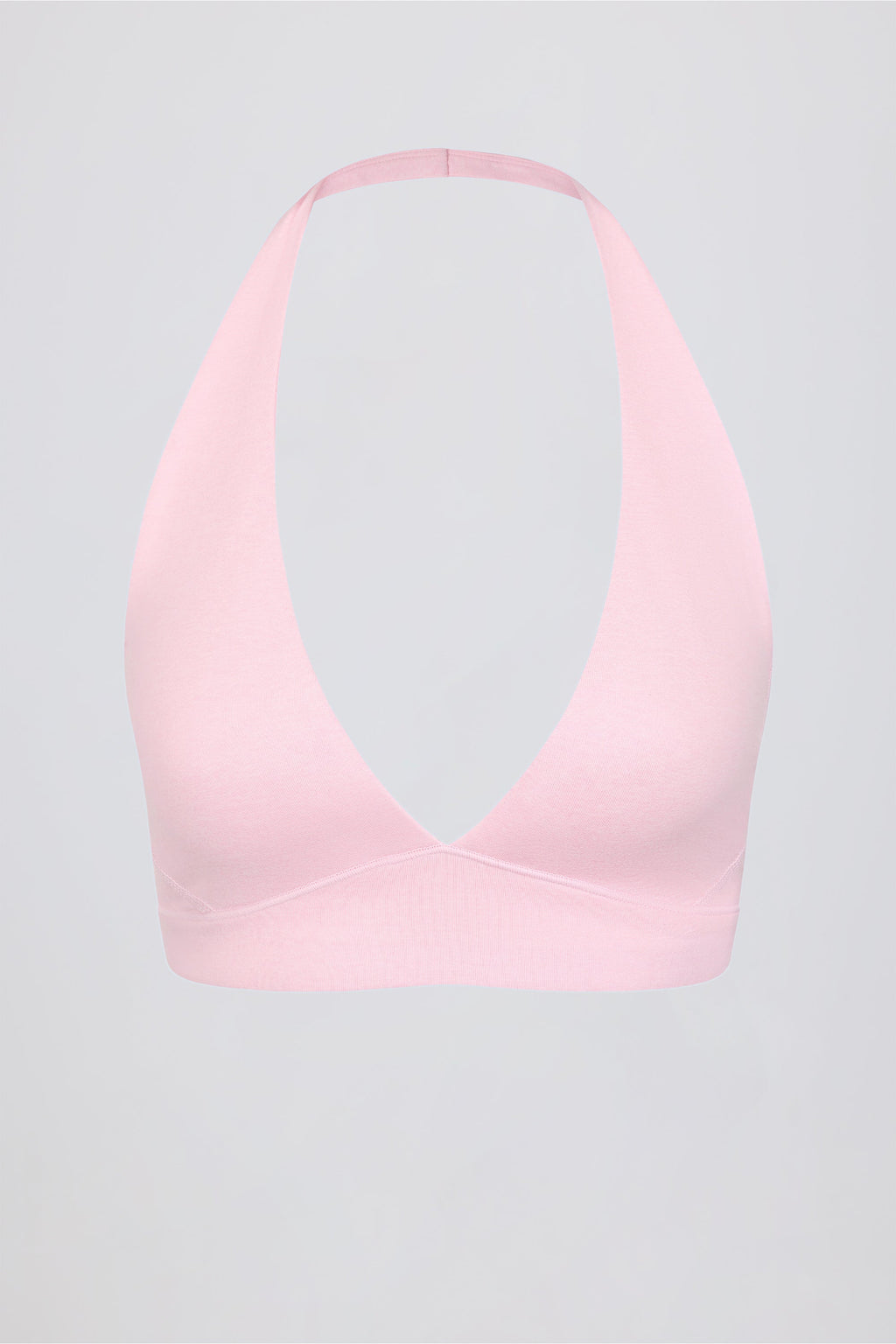 Brushed Jersey V-Neck Sports Bra in Bloom
