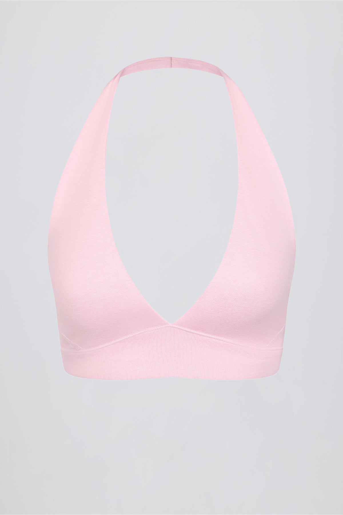 Brushed Jersey V-Neck Sports Bra in Bloom