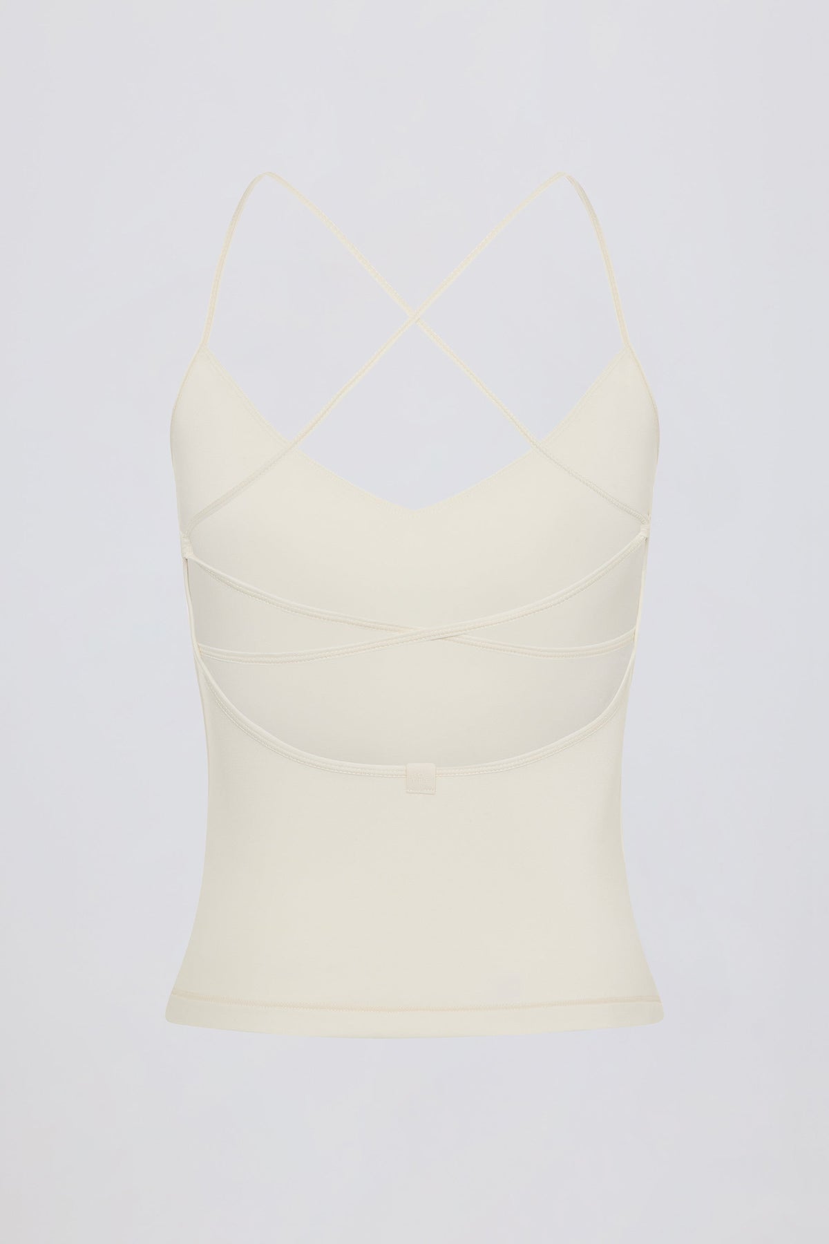 Cross-Back Tank Top in Cream