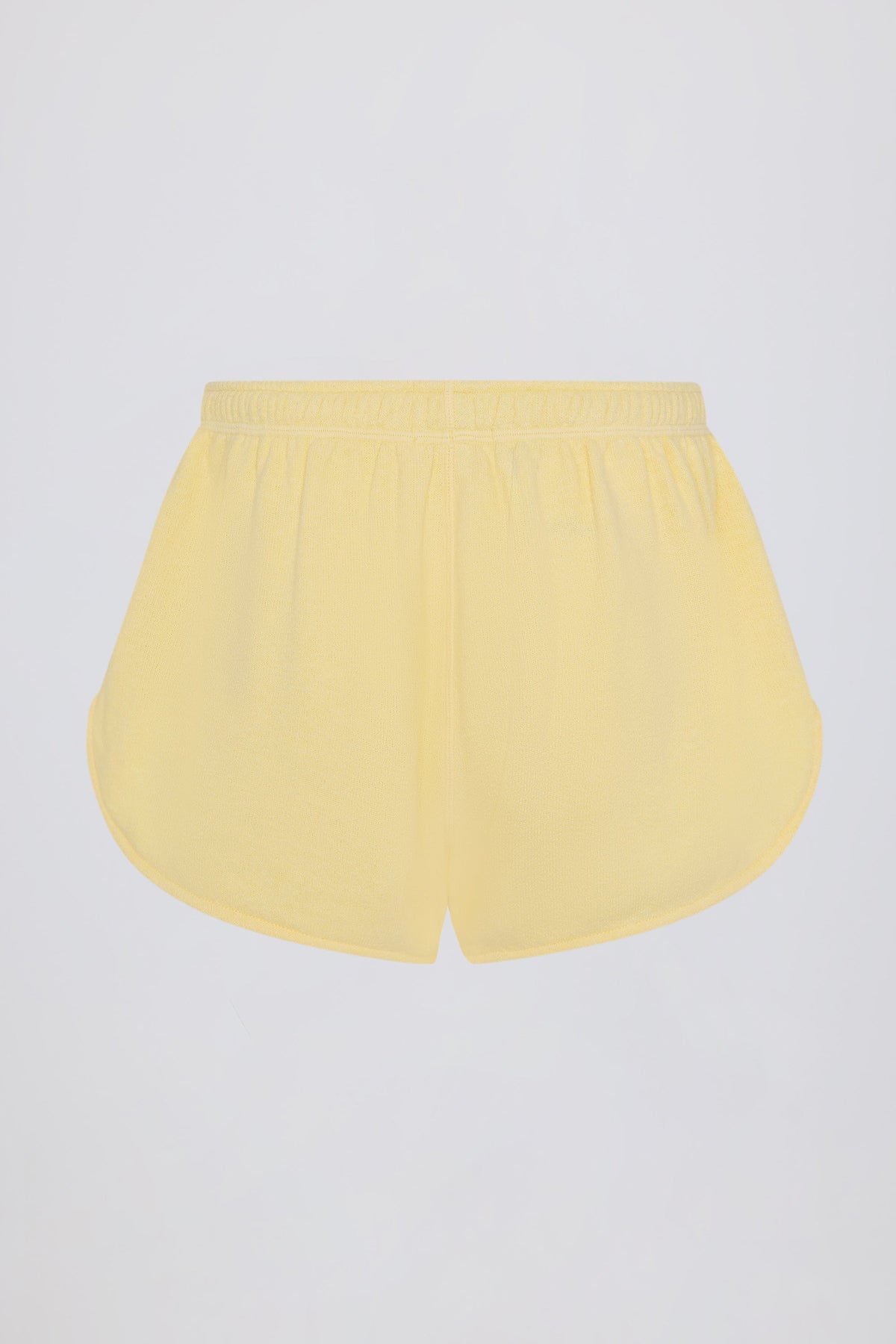 Button-Detail Mid-Rise Shorts in Lemon