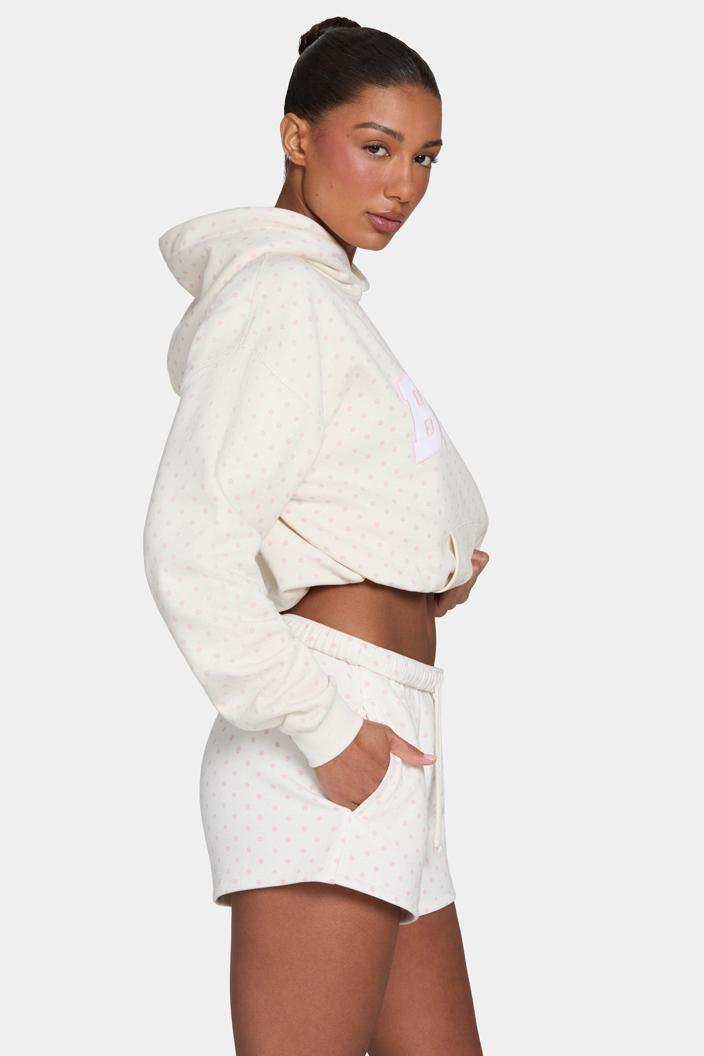 Sweat Shorts in Blush Polka Dot