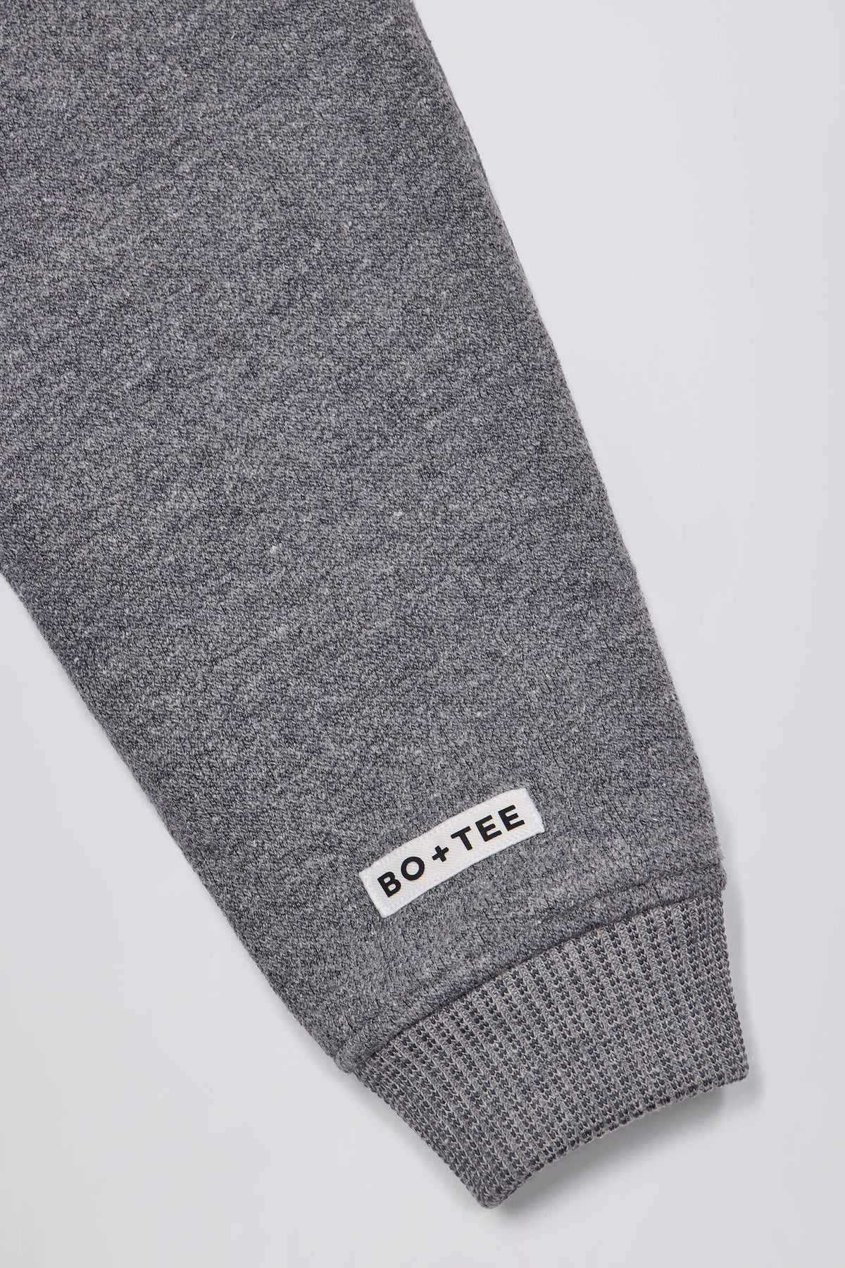 Terry Cotton Zip-Up Cropped Hoodie in Dark Grey