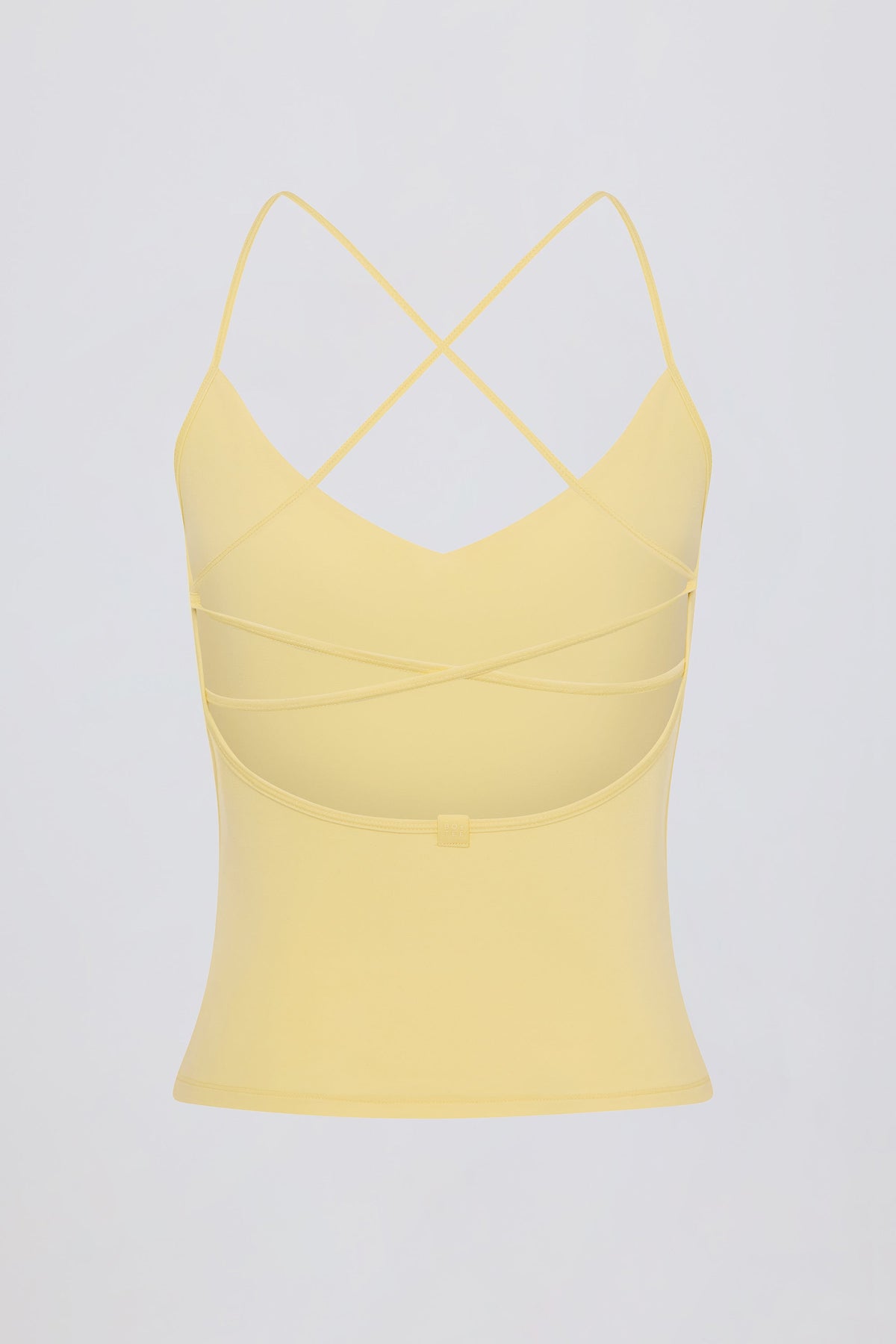 Cross-Back Tank Top in Lemon
