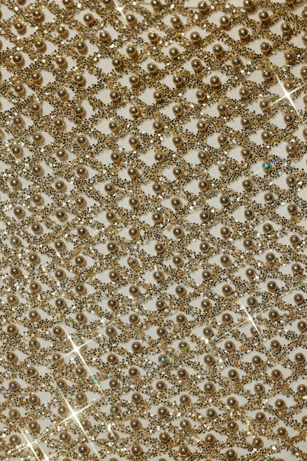 Embellished Low-Rise Mini Skirt in Gold