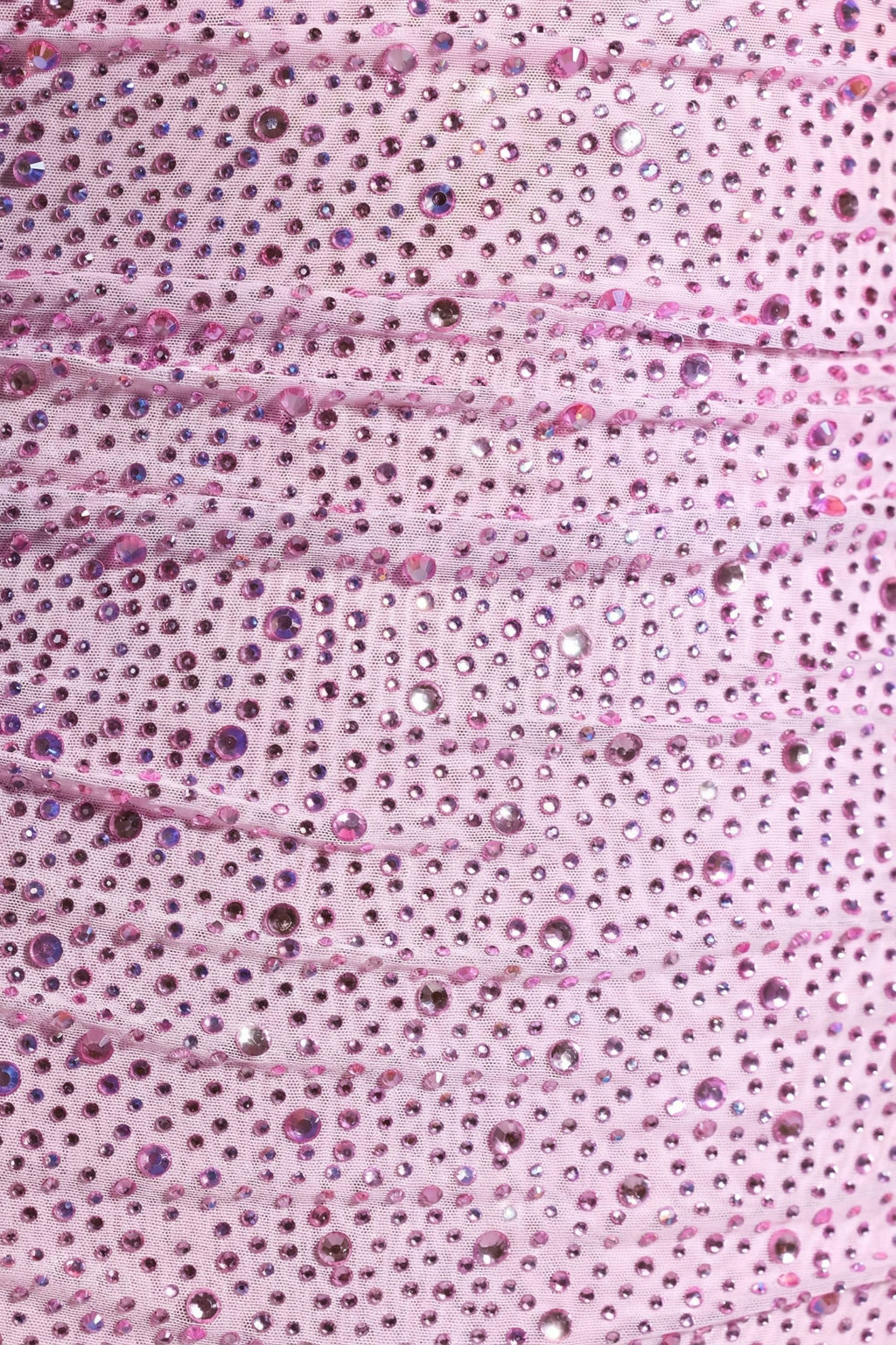 Embellished Draped Cowl-Neck Mini Dress in Peony Pink