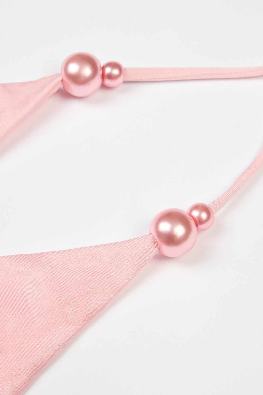 Halterneck Thong Swimsuit in Baby Pink