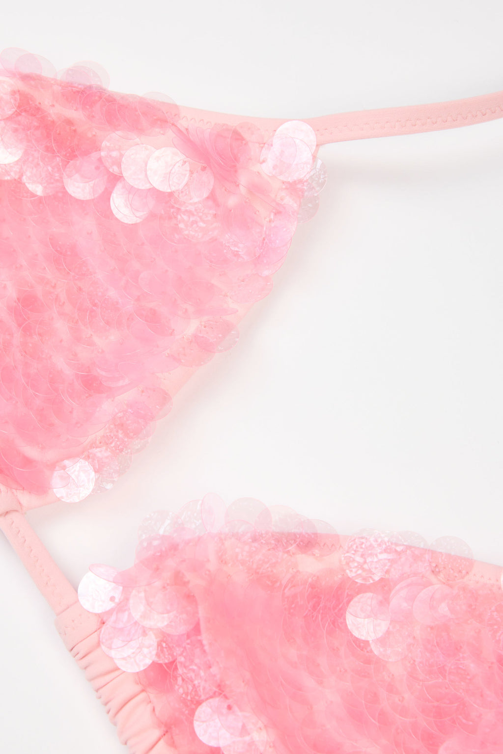 Triangle Bikini Top in Baby Pink