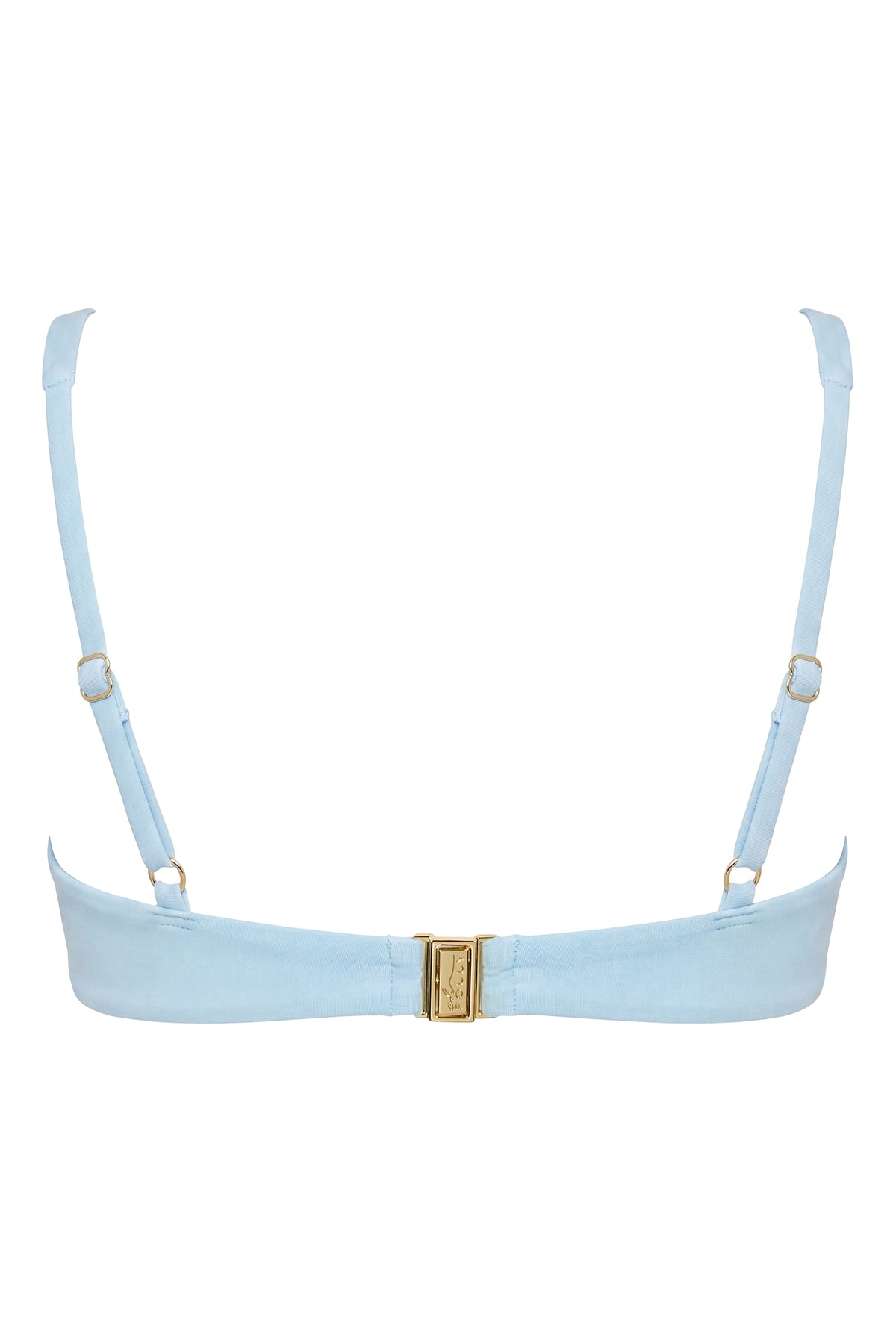 Underwired Bikini Top in Blue Gingham Print