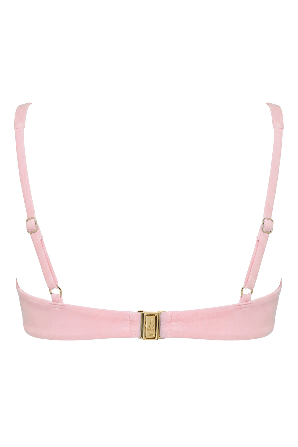Underwired Bikini Top in Pink Gingham Print