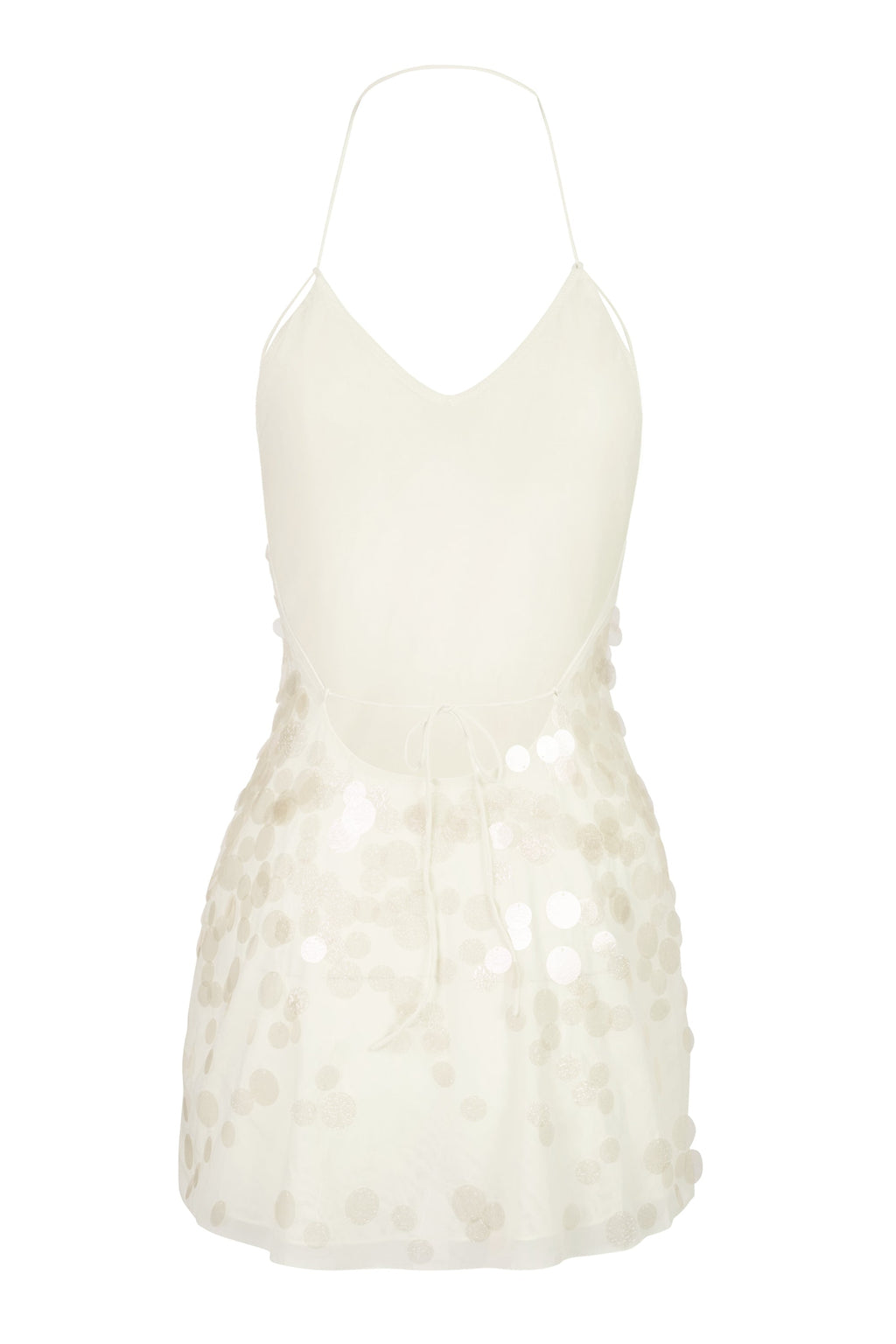 Embellished Mini Dress in Pearl