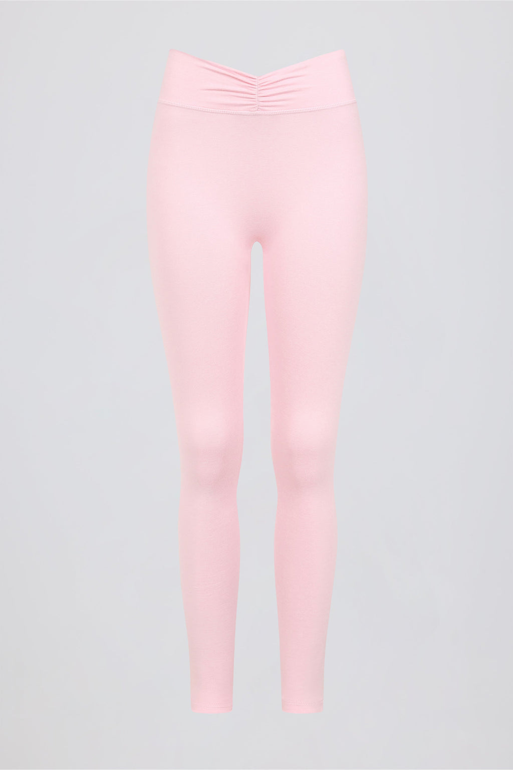 Brushed Jersey Ruched Mid-Rise Leggings in Bloom