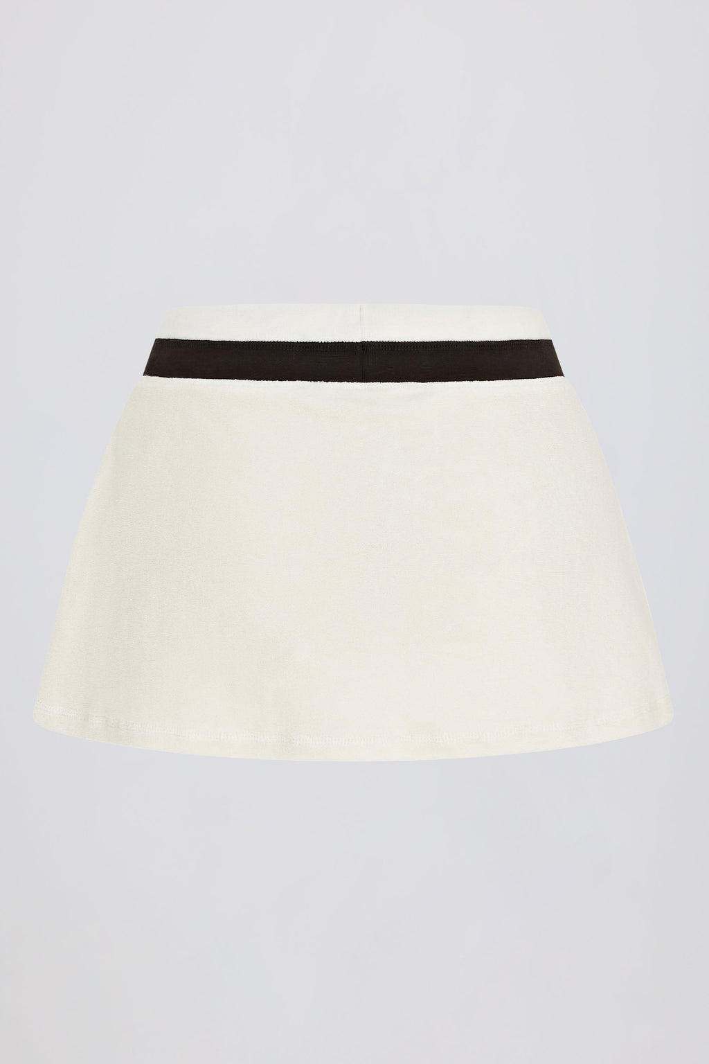 Terry Towelling Mid-Rise Skort in Ivory